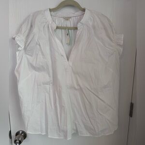 Tatum Flutter-Sleeve Blouse by Pilcro: Poplin Edition